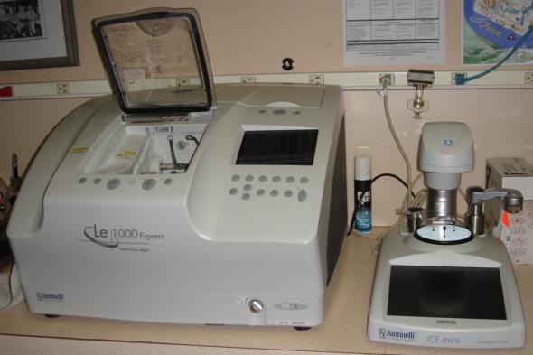 Optometrist using modern equipment in Hyannis, MA
